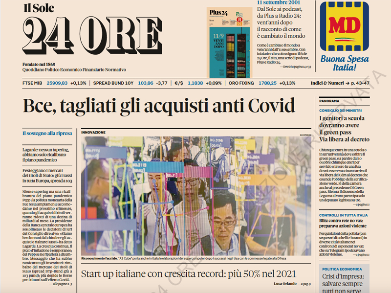 IL SOLE24ORE PARLA DI PORTOFINO PUNTO SALUTE SVILUPPATO IN COLLABORAZIONE DA FIBERING E ASL4 LIGURIA.